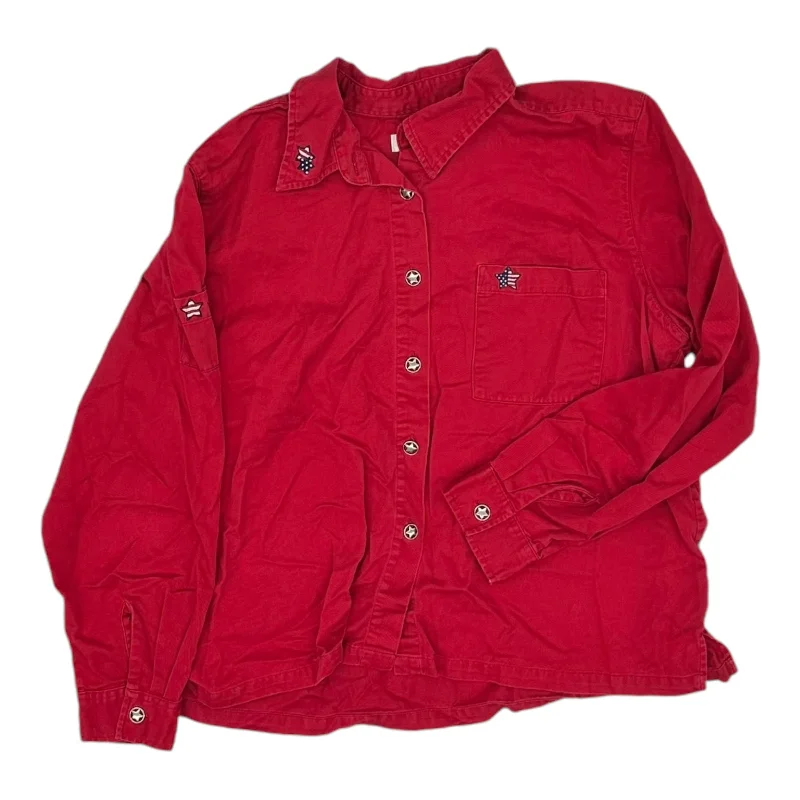 Instant Discount Top Ls By Christopher And Banks In Red, Size:Xl