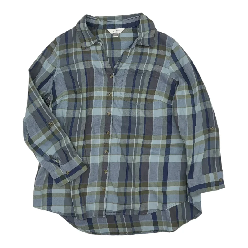 Crazy Deals Top Ls By Cj Banks In Blue, Size:Xl