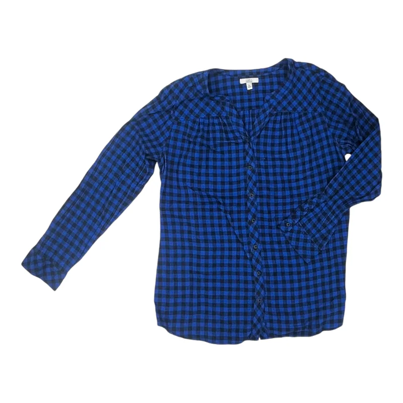 Unmissable Offer Top Ls By Croft And Barrow In Black & Blue, Size:Xl