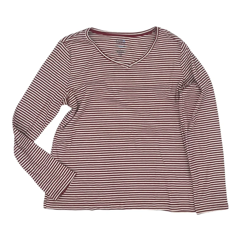 Markdowns Top Ls By Croft And Barrow In Red & White, Size:L