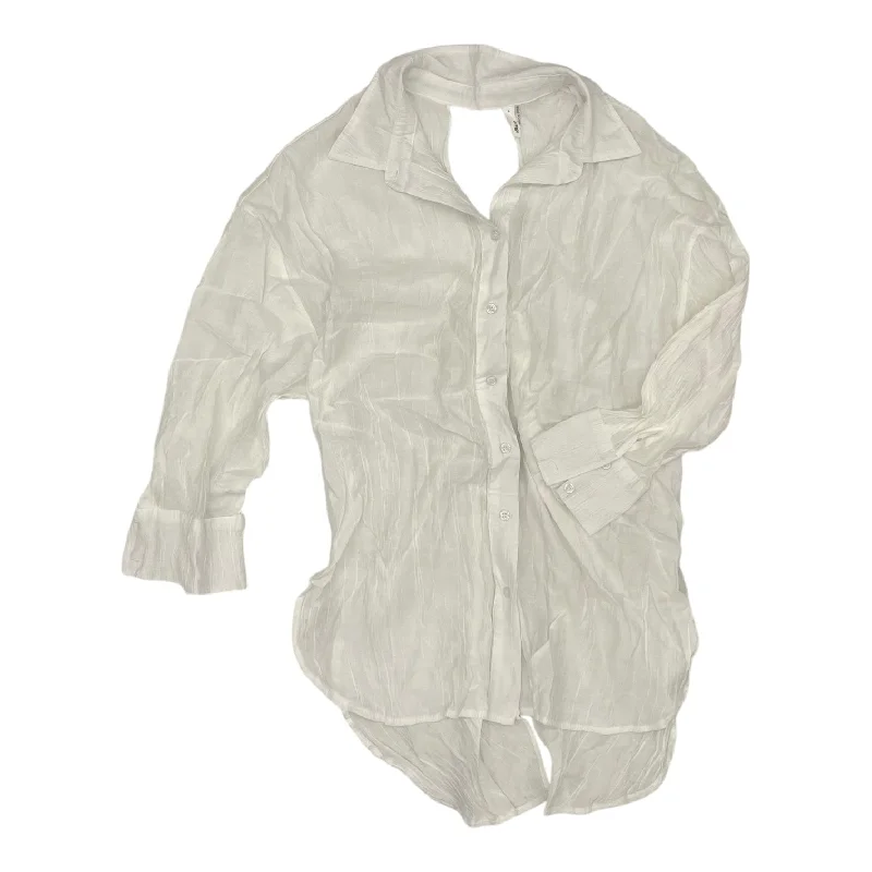 Act Fast Top Ls By Glam In White, Size:L