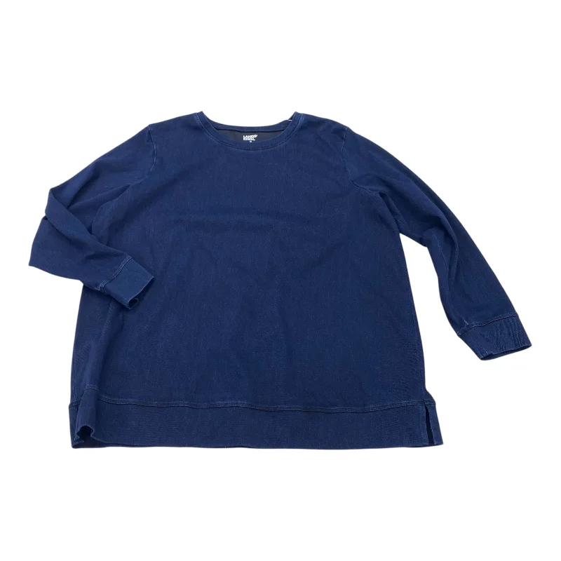 Early Access Top Ls By Lands End In Blue, Size:1X