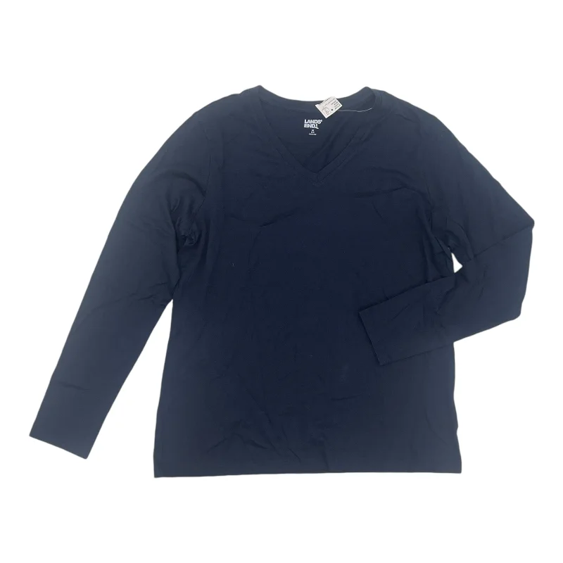Bargain Prices Top Ls By Lands End In Navy, Size:M