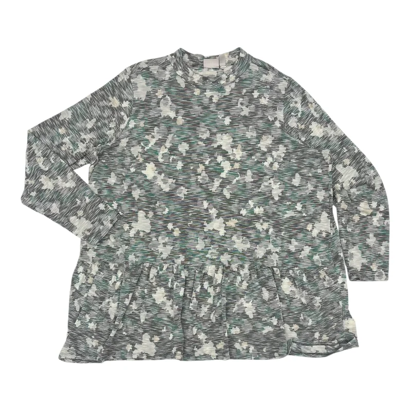 Final Markdown Top Ls By Logo In Grey, Size:2X