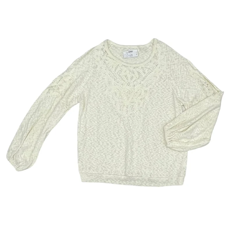Limited Stock Top Ls By Maurices In Cream, Size:L
