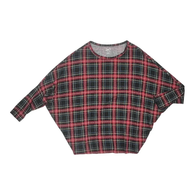 Instant Savings Top Ls By Maurices In Plaid Pattern, Size:Xl