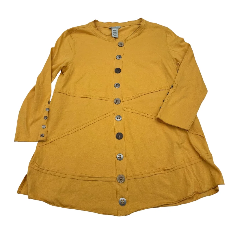 Big Savings Top Ls By Multiples In Yellow, Size:S