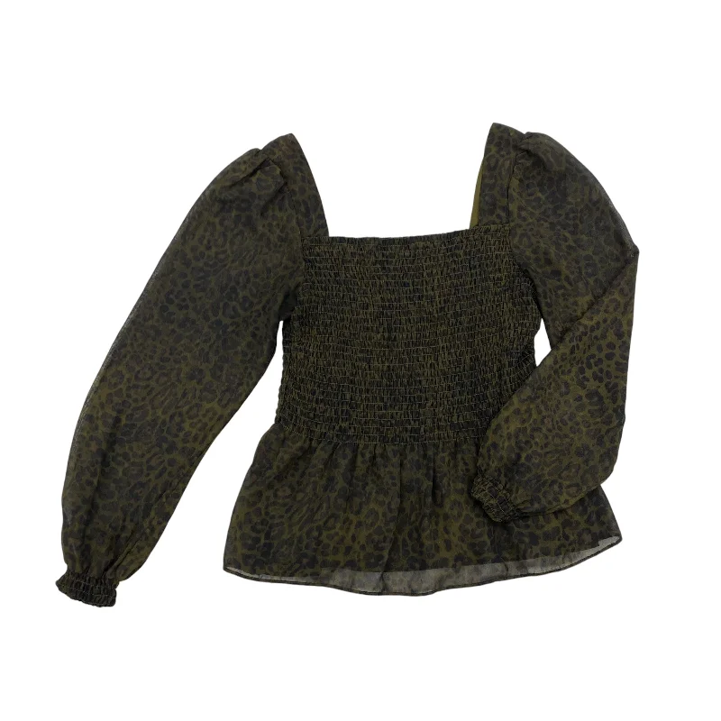 Buy Now Top Ls By Nine West Apparel In Green, Size:Xs