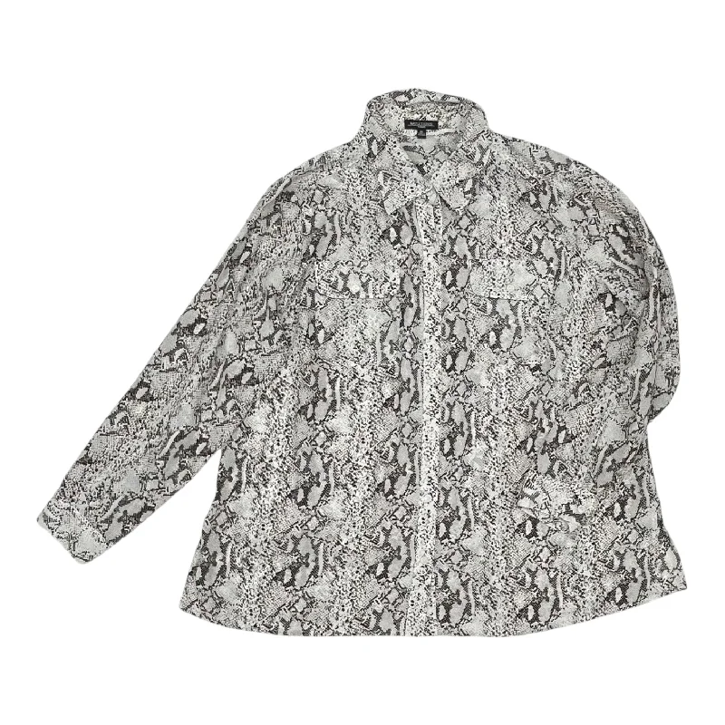 Limited Time Discount Top Ls By Notations In Snakeskin Print, Size:2X
