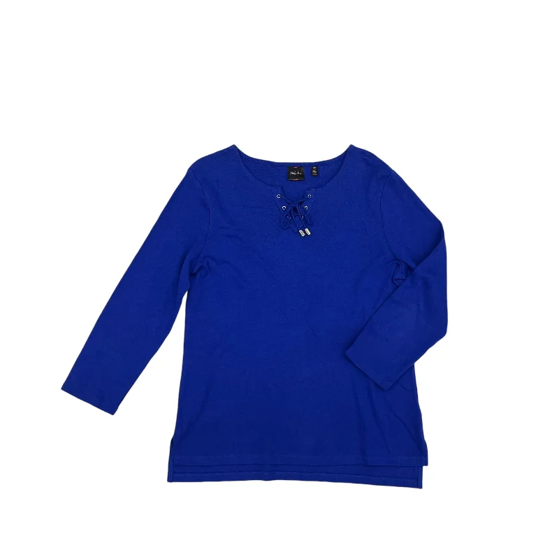 Markdowns Top Ls By Rafaella In Blue, Size:L