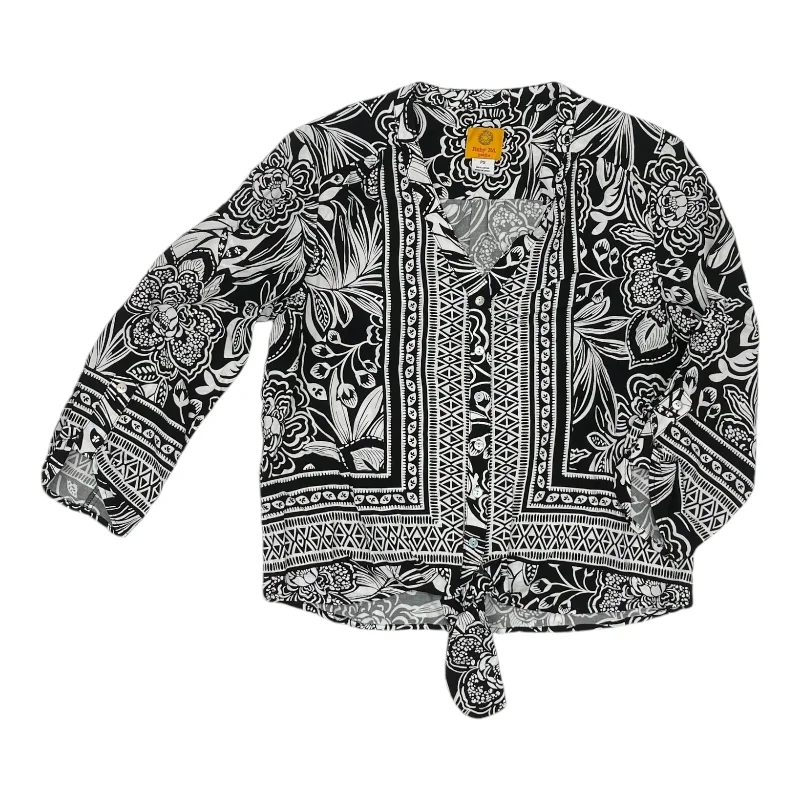 Bonus Savings Top Ls By Ruby Rd In Black & White, Size:Sp