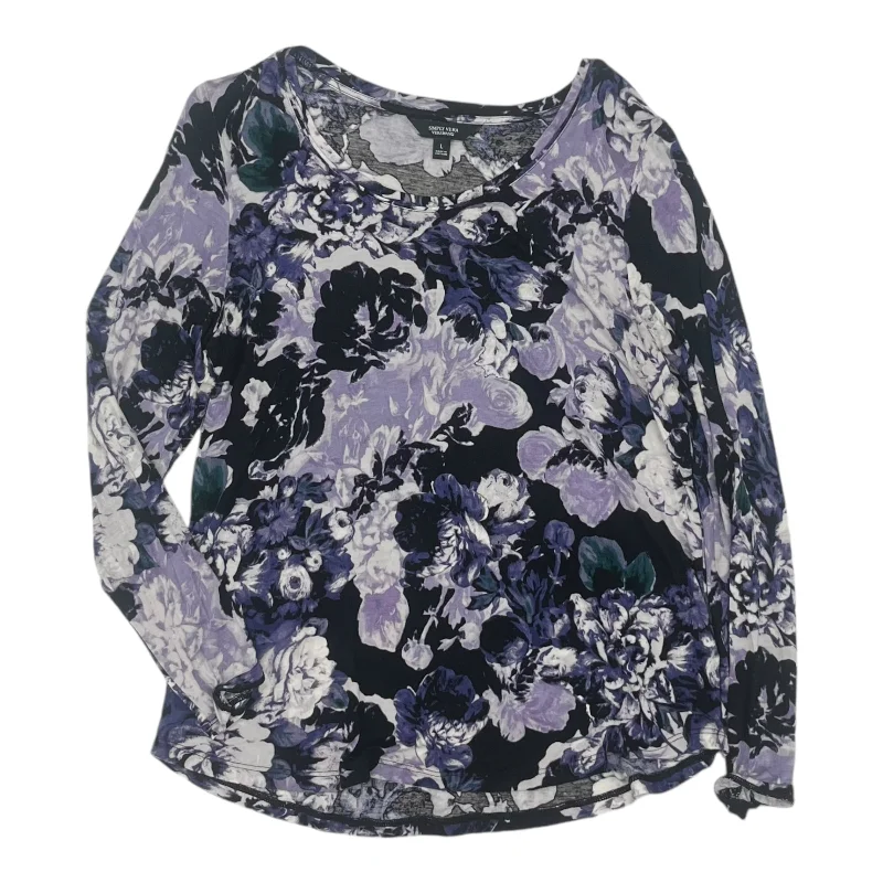 Weekend Deal Top Ls By Simply Vera In Purple, Size:L