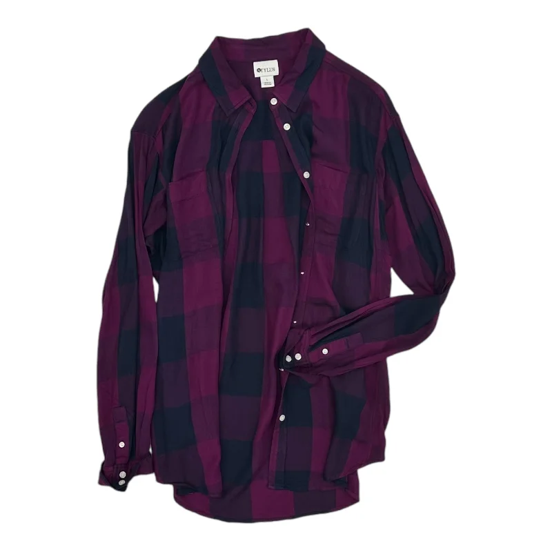 Midnight Madness Top Ls By Stylus In Purple, Size:L