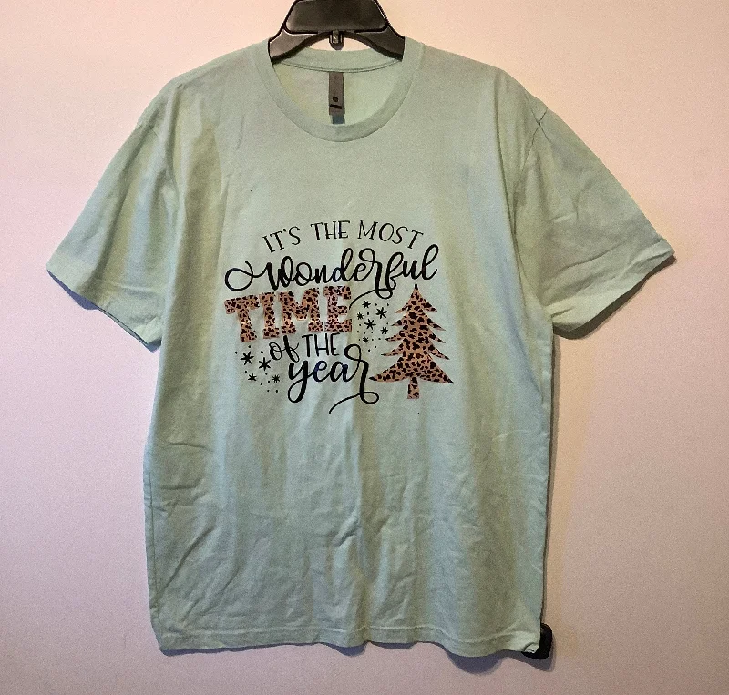 Price Smash Top Short Sleeve Basic By Next Level In Blue, Size: L