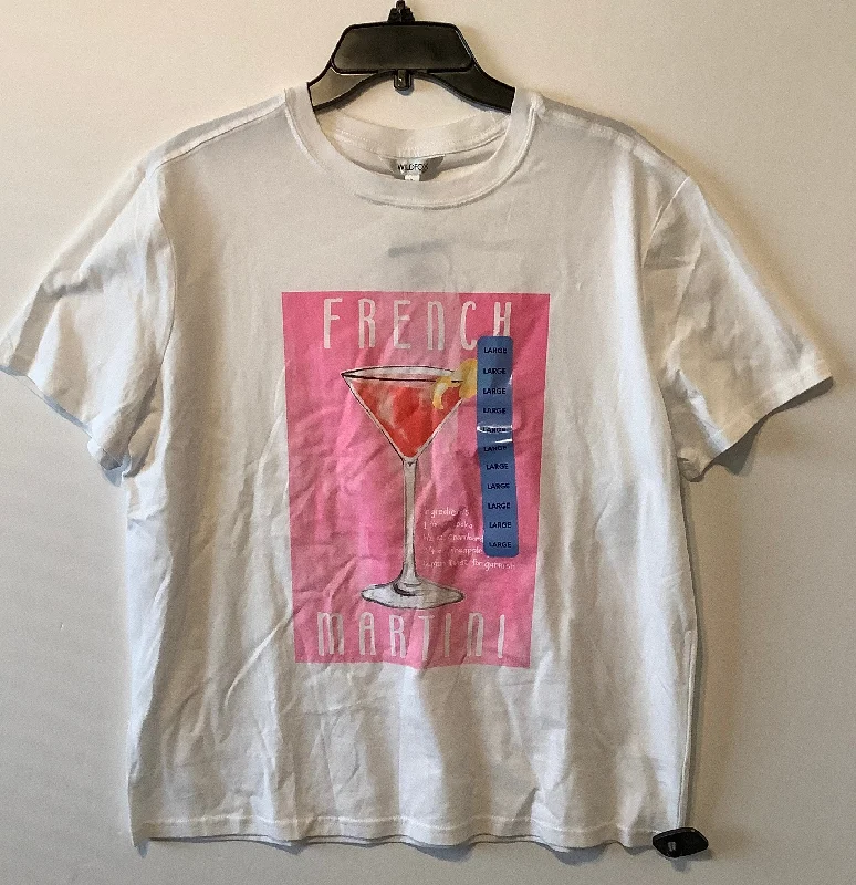 Can't Miss Top Short Sleeve Basic By Wildfox In White, Size: L