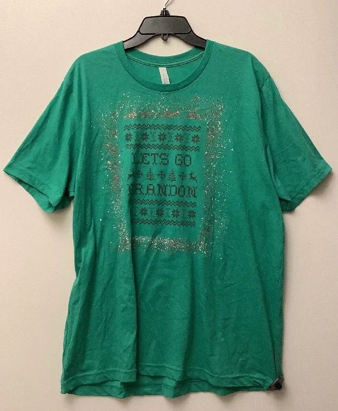 Unmissable Offer Top Short Sleeve By Bella + Canvas In Green, Size: Xxl