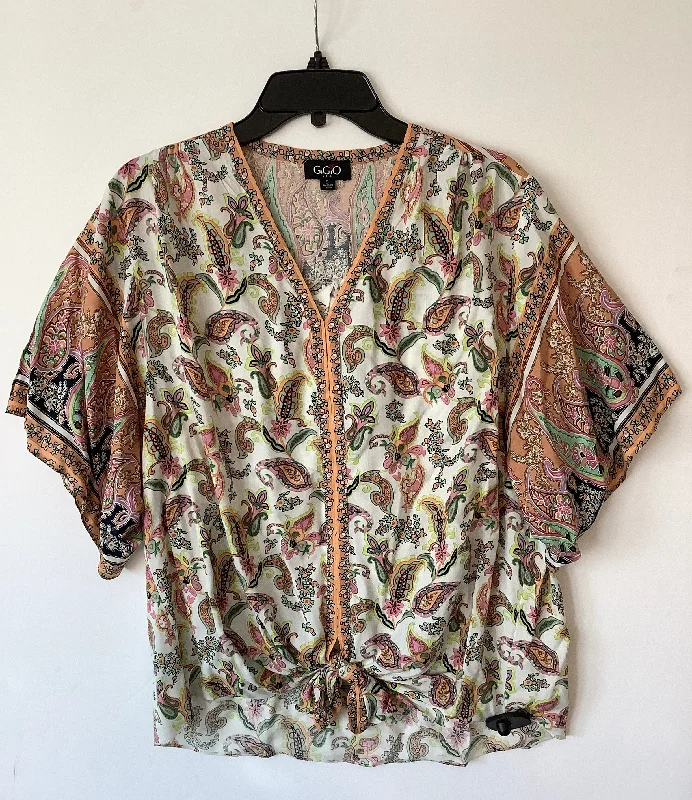 Deep Discounts Top Short Sleeve By Gigio In Multi-colored, Size: S