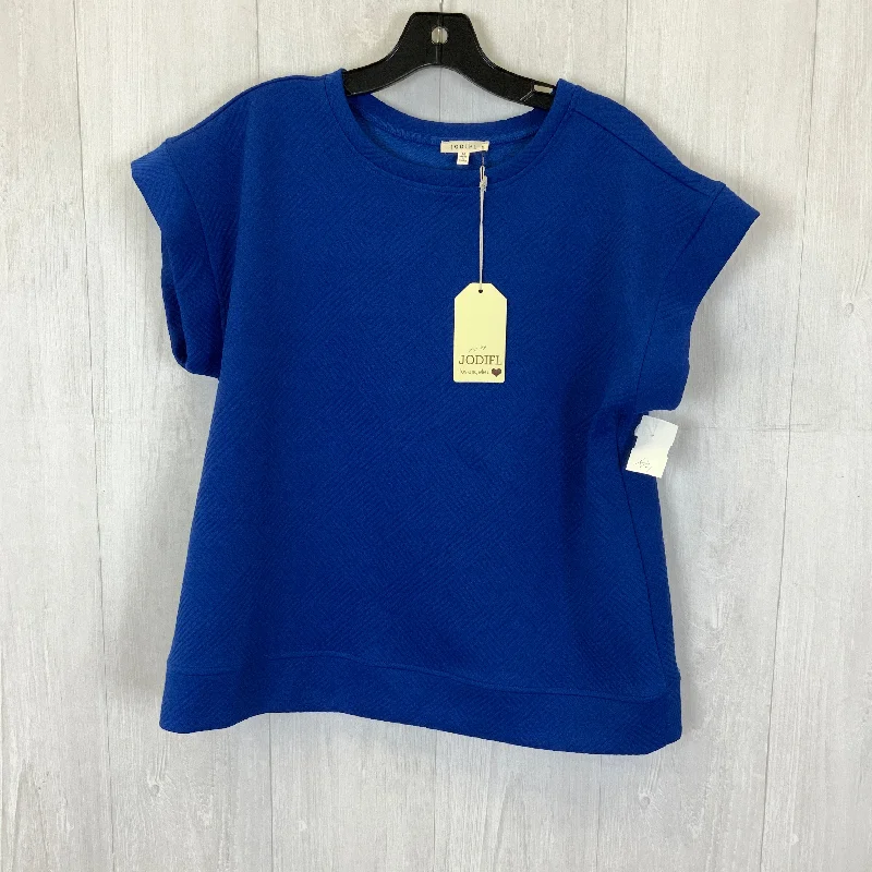 Deal Frenzy Top Short Sleeve By Jodifl In Blue, Size: M
