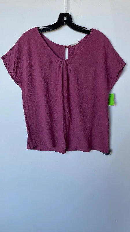 Bargain Prices Top Short Sleeve By Kori America In Purple, Size: S