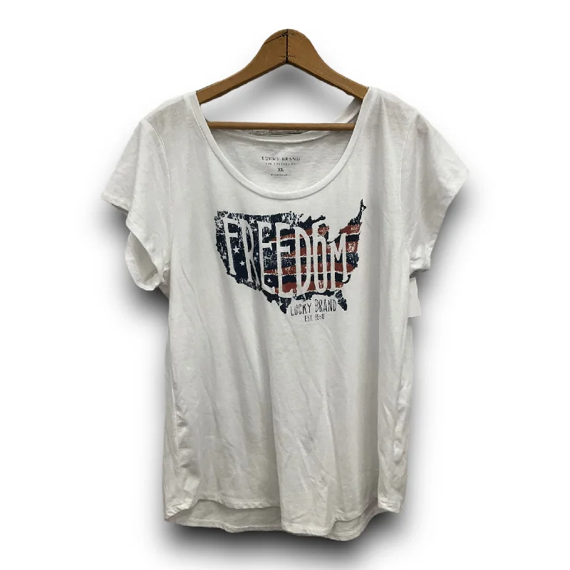 Price Fest Top Short Sleeve By Lucky Brand  Size: Xl
