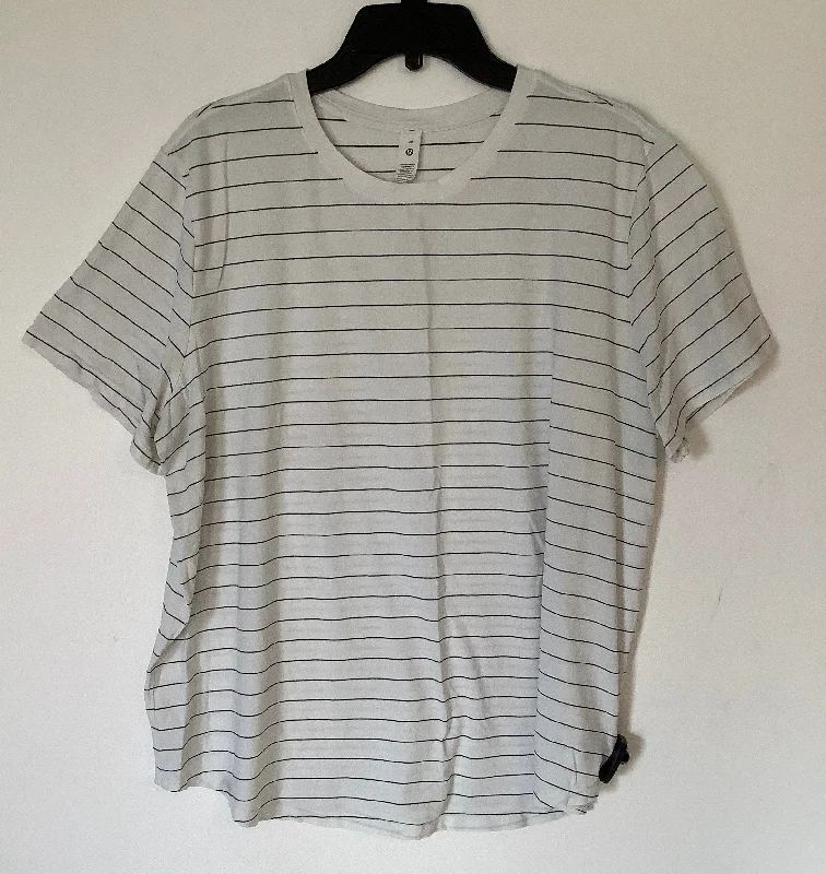 Last Chance Top Short Sleeve By Lululemon In Striped Pattern, Size: 2x