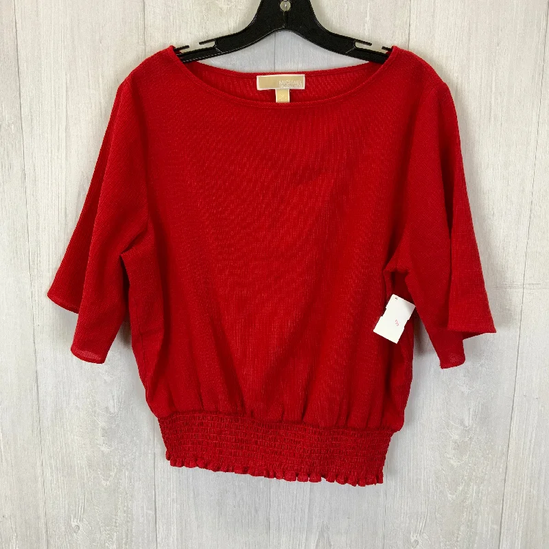 Massive Deals Top Short Sleeve By Michael By Michael Kors In Red, Size: S