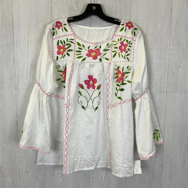 Bonus Savings Top Short Sleeve By Shein In White, Size: L