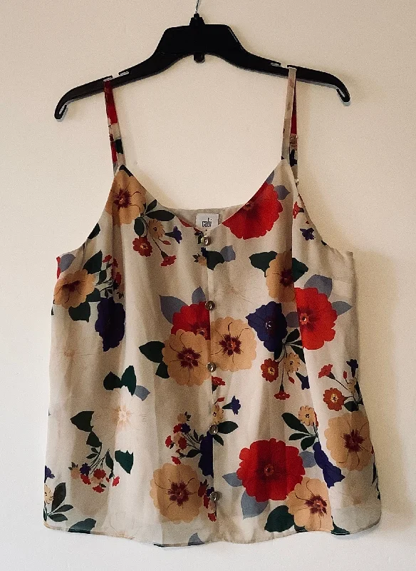 Year-End Sale Top Sleeveless By Cabi In Floral Print, Size: L