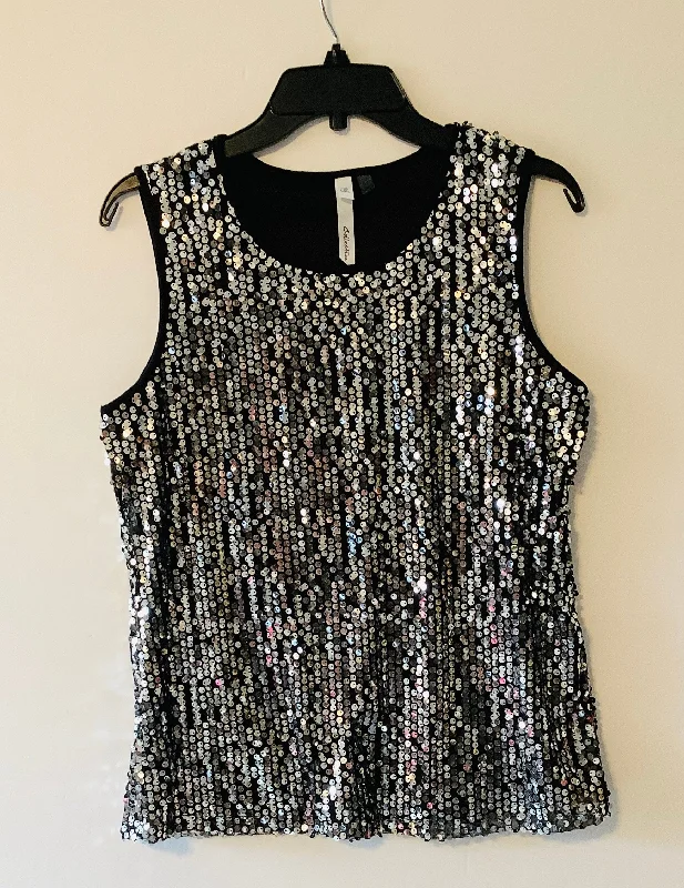 Can't Miss Top Sleeveless By Ny Collection In Silver, Size: M