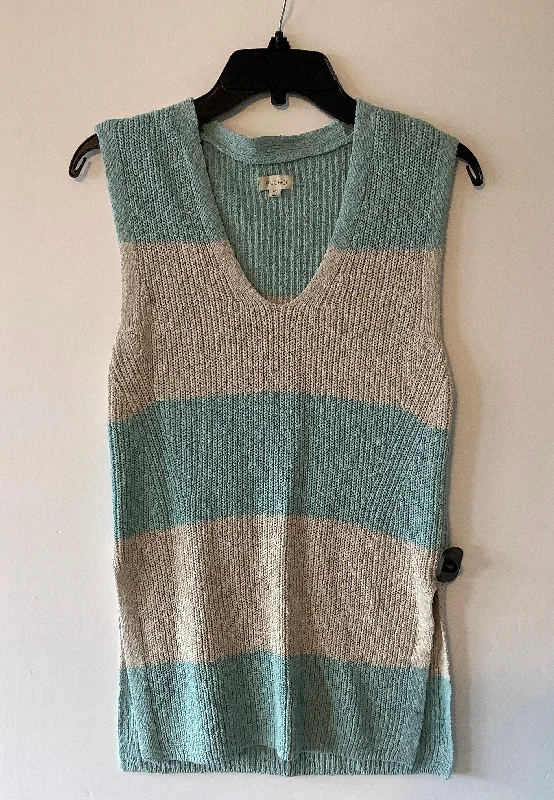 YEAR-End Sale Top Sleeveless By Pilcro In Blue & Cream, Size: Xs