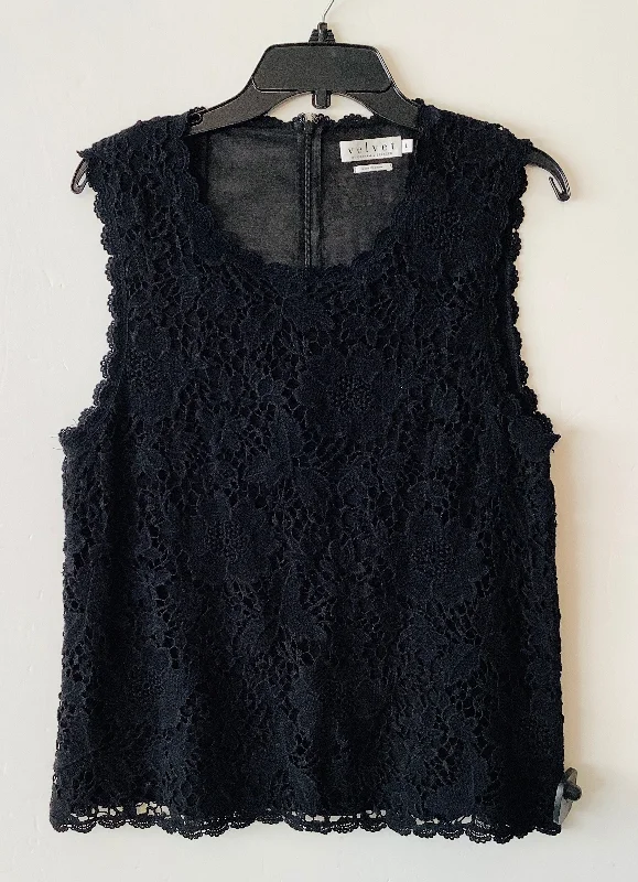 Super Sale Top Sleeveless By Velvet In Black, Size: L