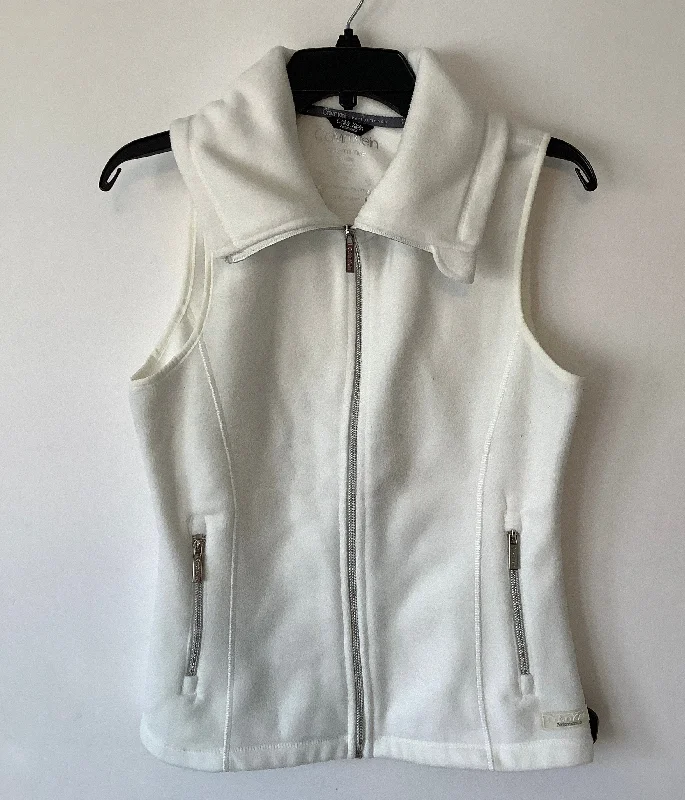 Huge Discounts Vest Fleece By Calvin Klein In White, Size: S