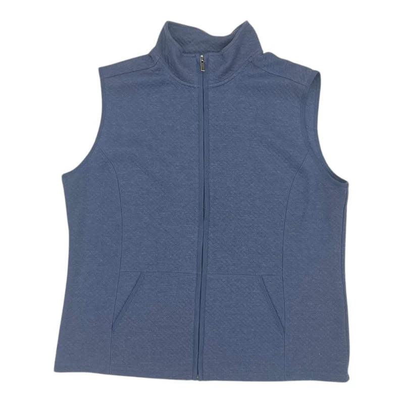 Weekend Deal Vest Other By Karen Scott In Blue, Size:L