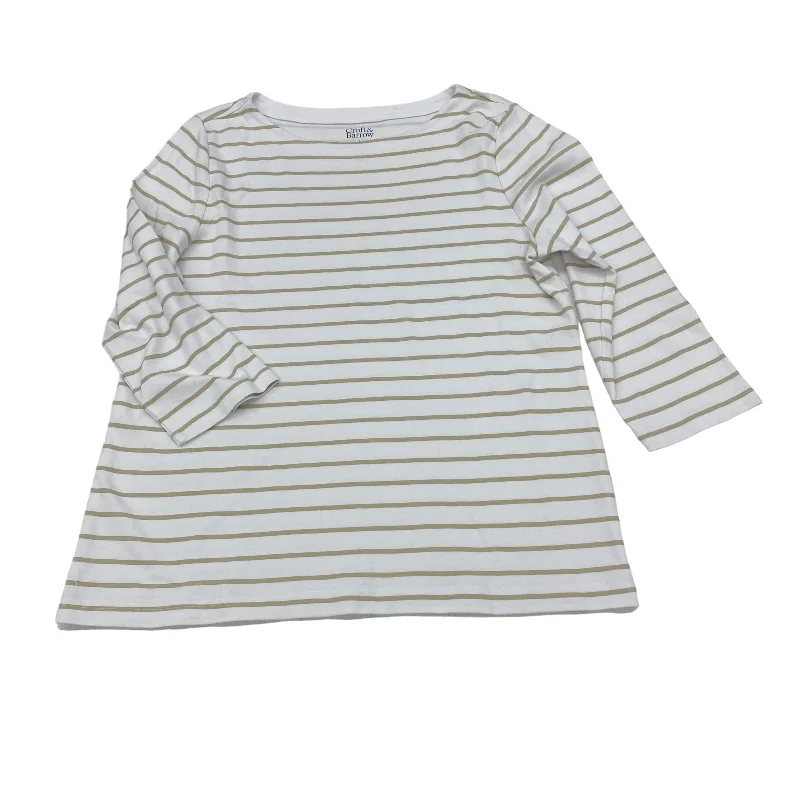 Weekend Special WHITE TOP 3/4 SLEEVE by CROFT AND BARROW Size:L