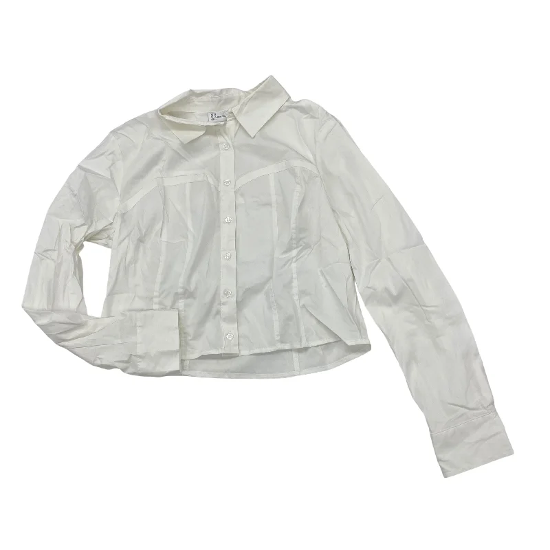Grand Opening Sale WHITE TOP LS by NEW YORK AND CO Size:L