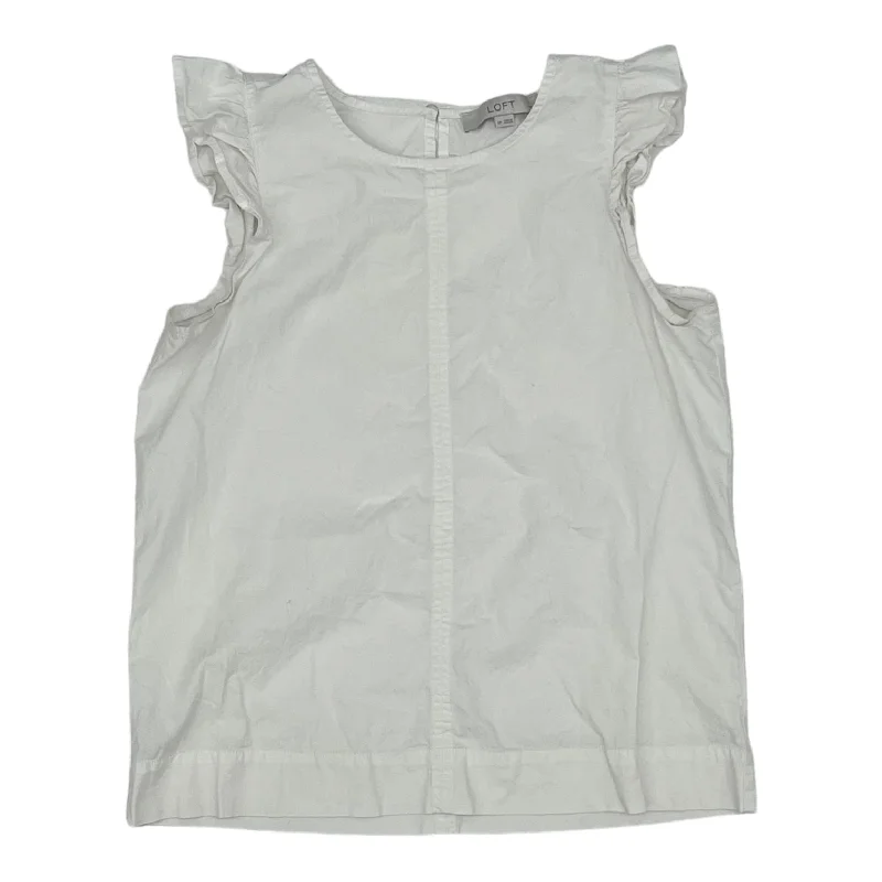 Overstock WHITE TOP SLEEVELESS by LOFT Size:S