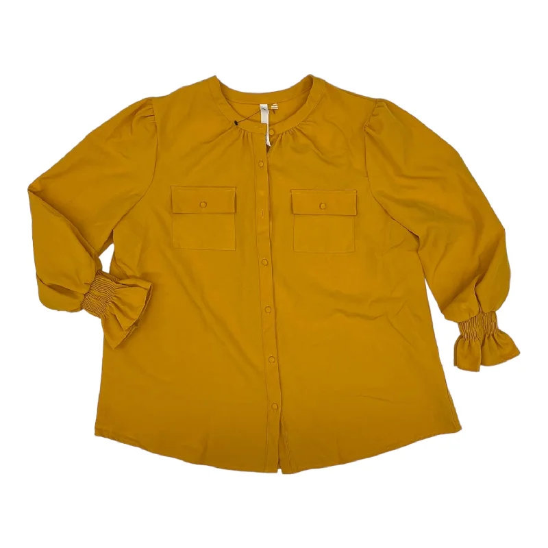 Daily Specials YELLOW TOP LS by NY COLLECTION Size:1X