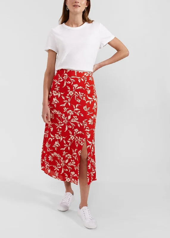 Price Drop Eloise Skirt 0224/7685/9021l00 Red-Buttercream