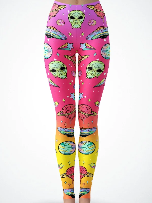 Deal of the Day Neon Space Drip (Rainbow) Tights