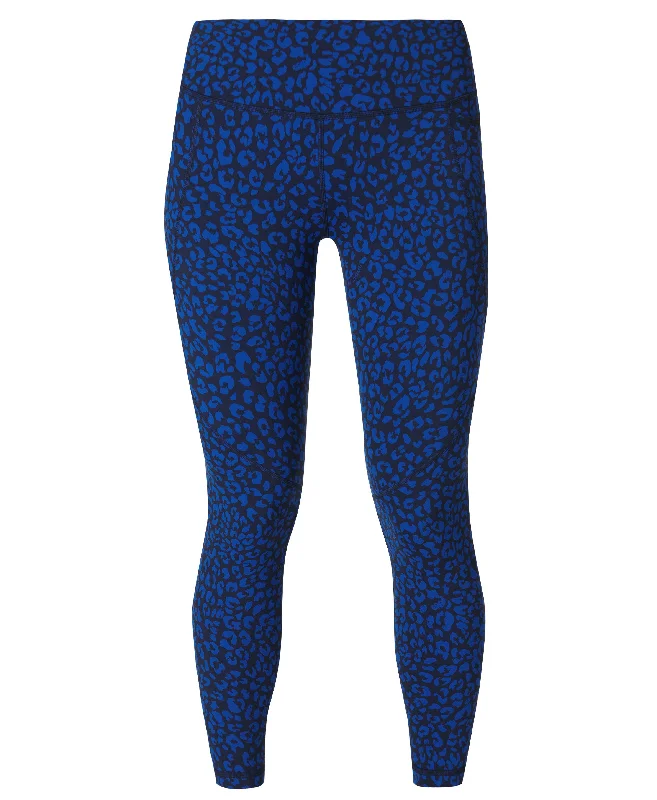 Act Now Power 7/8 Workout Leggings Sb5400a 78 Blue-Painted-Animal