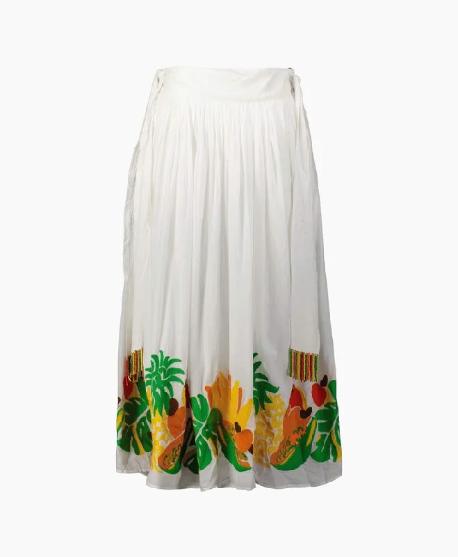 Warehouse Sale Skirt Embroidered Fru 318397 Off-White