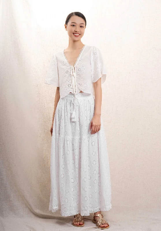 Savings Alert Skirt Fidgi White