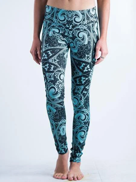 Customer Appreciation Sale Teal Mandala Leggings